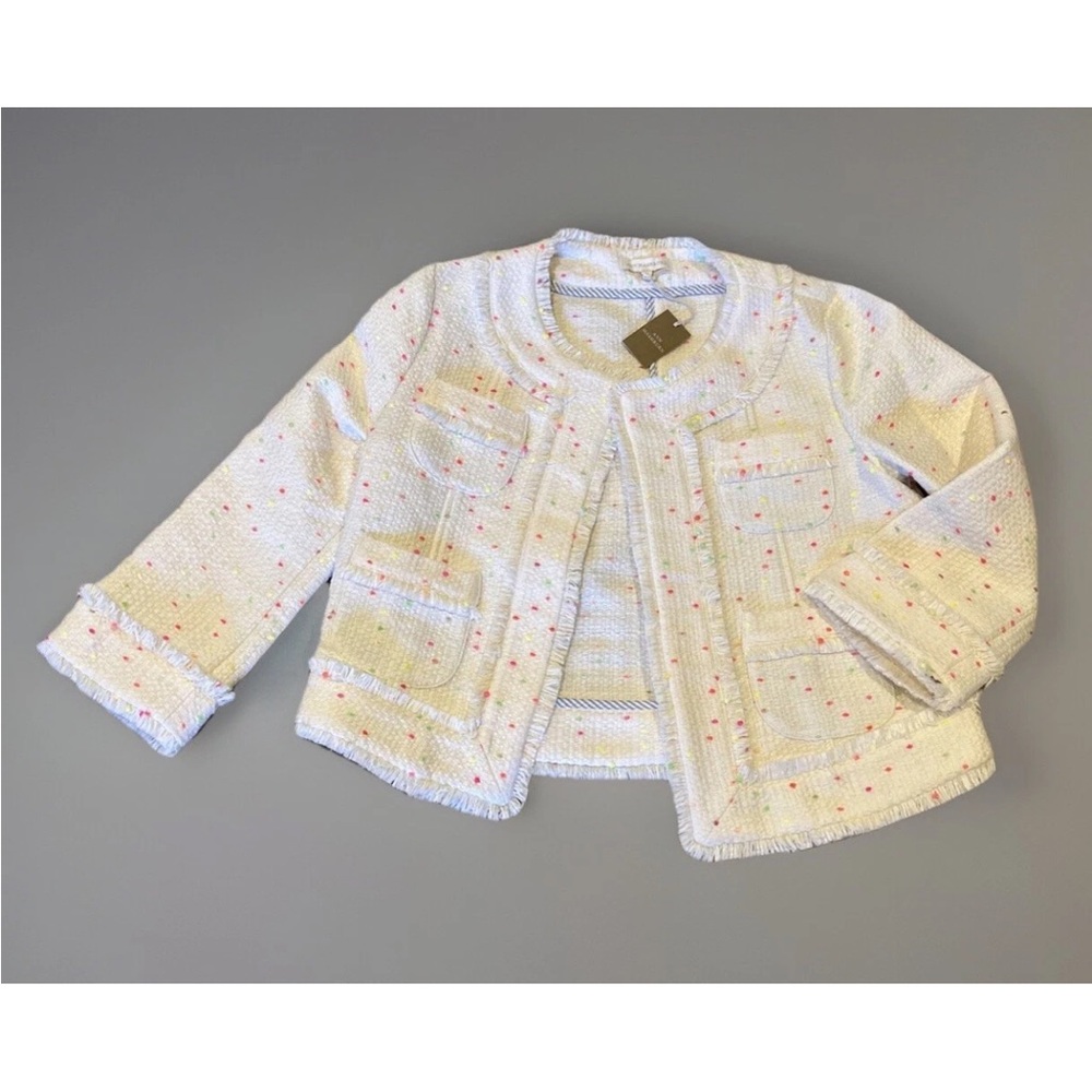 ANN MASHBURN Cream Blazer with Pink Accents